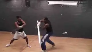 Broadsword - Rehearsal - stage fighting - Marcus & Joseph 2014