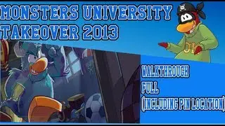 Club Penguin Monsters University Takeover Full Walkthrough Including Pin Location