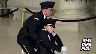 Honor Guard faints on live TV in front of Justice Sandra Day O&rsquo;Connor&rsquo;s casket