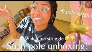 STRIP POLE UNBOXING!  TOPEAKMART POLE INSTALL ON CARPET