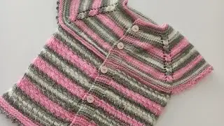 2 Yaş Bebek Yeleği 🦋 BİM'den aldığım ip'le Yakadan Başlamalı Kolay İkişiş Örgü 🦋easy vest samples 🦋