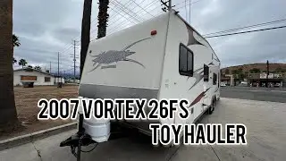 2007 Vortex 26FS by Thor. Front bedroom toy hauler with Onan 4.0 Gen and fuel station.  Toy Hauler!