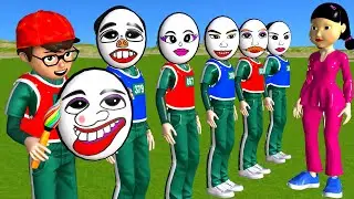Scary Teacher 3D vs Squid Game Drawing Face Mask Nice or Error 5 Times Challenge Who's Loser