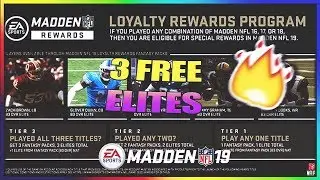 How To Get 3 Free Elites Madden 19 Loyalty!! Mut 19!!