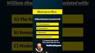 Which Literary Era Is Shakespeare From? | English Literature MCQ Quiz #shorts #literaturequiz