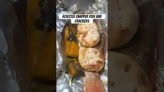 Roasted snapper fish, crackers Jamaican style #snapperfish #steamedfishandcrackers #roastedfish