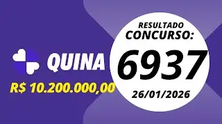 Quina Resultado Concurso 6937 26/01/2026