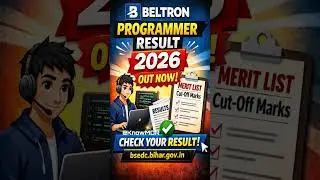 BELTRON Programmer Result & Cutoff 2026 OUT | Check Scorecard, Merit List @ bsedc.bihar.gov.in