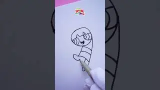 9 to Blossom 👧🏼 | How to Draw a Powerpuff Girls' Blossom from the Number 9