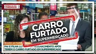 Supermercado paga carro furtado no estacionamento.