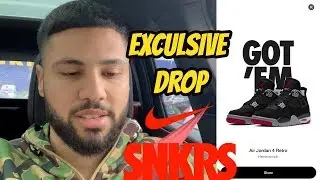 *EXCLUSIVE ACCESS* AIR JORDAN 4 RETRO 'BRED' LIVE COP SNEAKRS APP