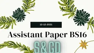 TODAY'S ASSISTANT PAPER S&GD 12-12-2021