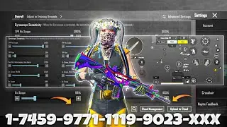 New Update 4.2🔥Best Sensitivity Code + Control Settings Pubg Mobile /Bgmi Sensitivity 2025
