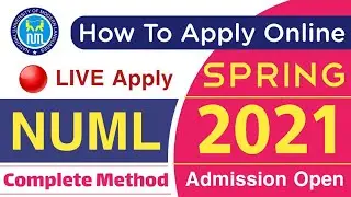 How to apply in NUML | NUML university Online applying method | NUML admission | SPRING-2021 | NUML