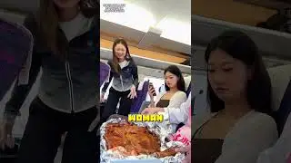 How to pass time with cute girls on train| Roasted Lamb Mukbang