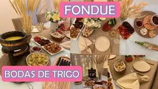 BODAS DE TRIGO E COURO| NOITE DO FONDUE DE QUEIJO | MESA POSTA RUSTICA | MESA POSTA FONDUE DE QUEIJO