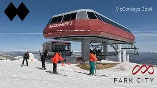 Skiing McConkeys Bowl - Park City