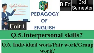 Interpersonal skills || Individual work/Pair work/Group work@santanukar3363
