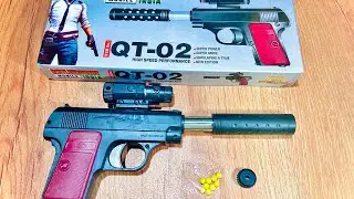 PUBG High Speed Gun Unboxing & Testing Video | PUBG QT-02 Gun | PUBG Toy Gun ​@CrazyXYZ