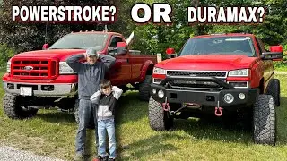 Which Diesel Sounds Better? Duramax Or Powerstroke? CRAZY LOUD!!!
