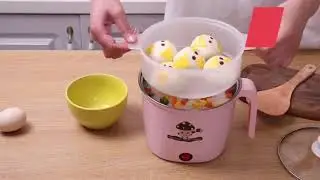 Multi-function Electric Cooker 1.8L Non-Stick Rice Cooker Stainless-Steel Mini Hot Pot With Steamer
