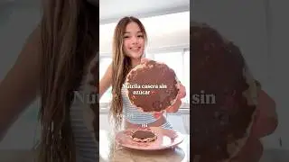 Nutella casera sin az&uacute;car, baja en calor&iacute;as y solo 4 ingredientes🤩💗🍫 #postre #saludable #nutella