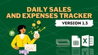 Daily Sales and Expenses Tracker ver 1.3 - Google Sheets/Excel Template