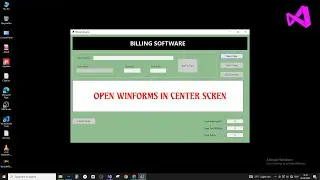 How to Open WinForms in Centre Screen When Running the Application in Visual Studio | C# Tutorial