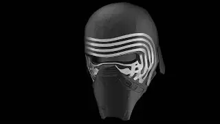 Kylo Ren Helmet Version 2 - Maya 2016 Speed Build Update