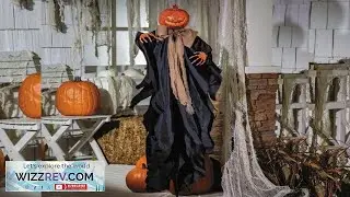 Animated Hanging Pumpkin Man Halloween Prop 47