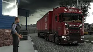 Police Inspection on the Scania Super 730s at the Checkpoint | Euro Truck Simulator 2 v1.57