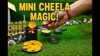 Mini Veg Omelette in Tiny Pan 🍳 | Real Miniature Cheela Cooking | ASMR Style