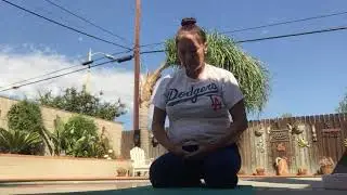 Heros pose. Yoga sequencing therapy