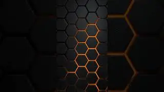 Tech hexagon abstract orange dark metal #samsunggalaxy #samsungtheme #galaxytheme #livewallpaper