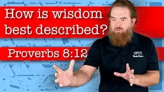 How is wisdom best described? - Proverbs 8:12-21