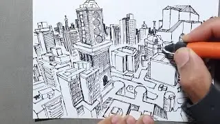 Drawing a City From Imagination