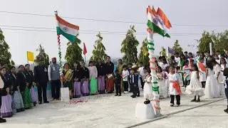 77th Republic Day celebration 🎊 at #wisdomacademy  #nationalanthem #mhow #indore #mhownews #national