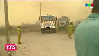 Dramáticos incendios en el Valle de Punilla, con evacuados y viviendas quemadas