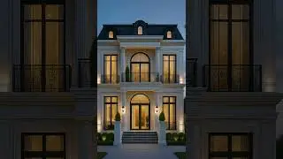 Three Story French Neoclassical Mansion with Mansard Roof and Formal Symmetry #homedecor #outdoors
