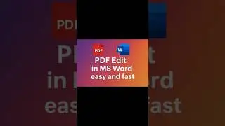 PDF edit in MS WORD easy and fast by  GenZ style #AMD#word#tips#EXCEL#PDF EDITETOR#ADOBE#GamingSetup