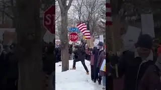 Life-size Bear Puppet Leads Minnesota Anti-ICE Protest March #shorts