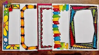 Border Design on Paper | Front Page Design for Project | Easy Border Designs 