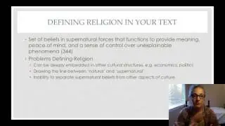 Religion as a Social Phenomenon; Defining Religion