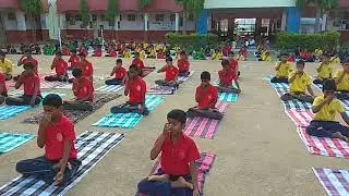JNV VATTEM   MASS YOGA PRANAYAM 21 06 2018
