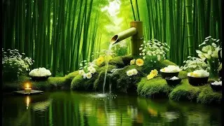 Mind Healing 🌿 Bamboo Water Sounds & Relaxing Music, Anxiety Relief