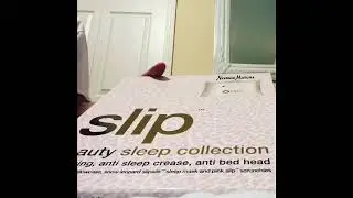 Slip silk pillow case scrunches and eye mask