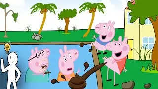 Peppa Y George Se Hace Caca En La Piscina De Papa Cerdido