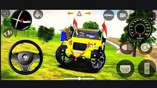 Modified Mahindra🚨😈Thar Car Games: Indian Car (Thar wala game) Car Game: AndroidGameplay yellow thar