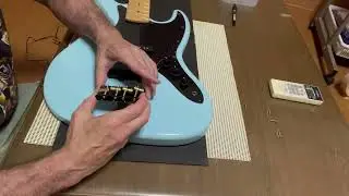 Jazz bass bridge install.