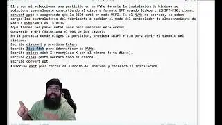 SOLUCION INSTALANDO WINDOWS NO RECONOCE PARTICION ERROR EN DISCOS NVME